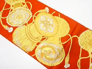 アンティーク　鼓模様織り出し袋帯（着用可）